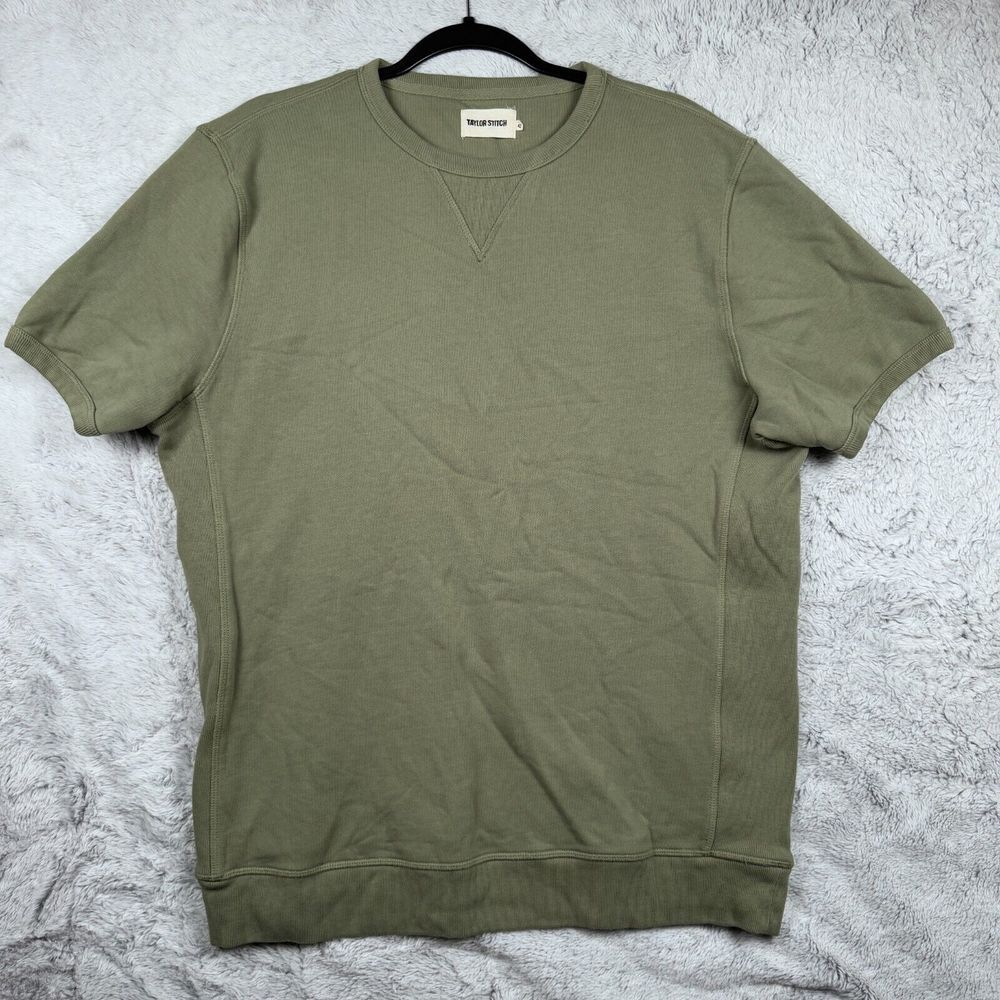 Taylor Stitch Sage Green Crew Neck Tee